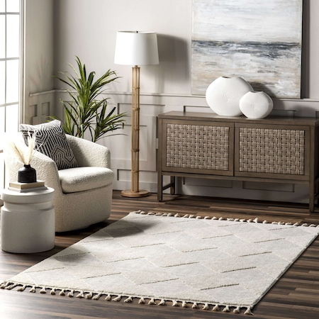 Nuloom Marissa High/Low Diamond Tassel Area Rug 2ft 8in x 8ft OZNN15B-2808